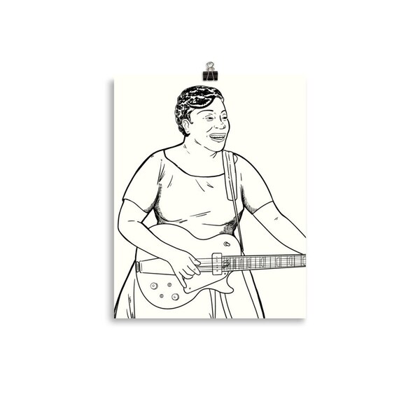 Sister Rosetta Tharpe, B&W - Art Poster