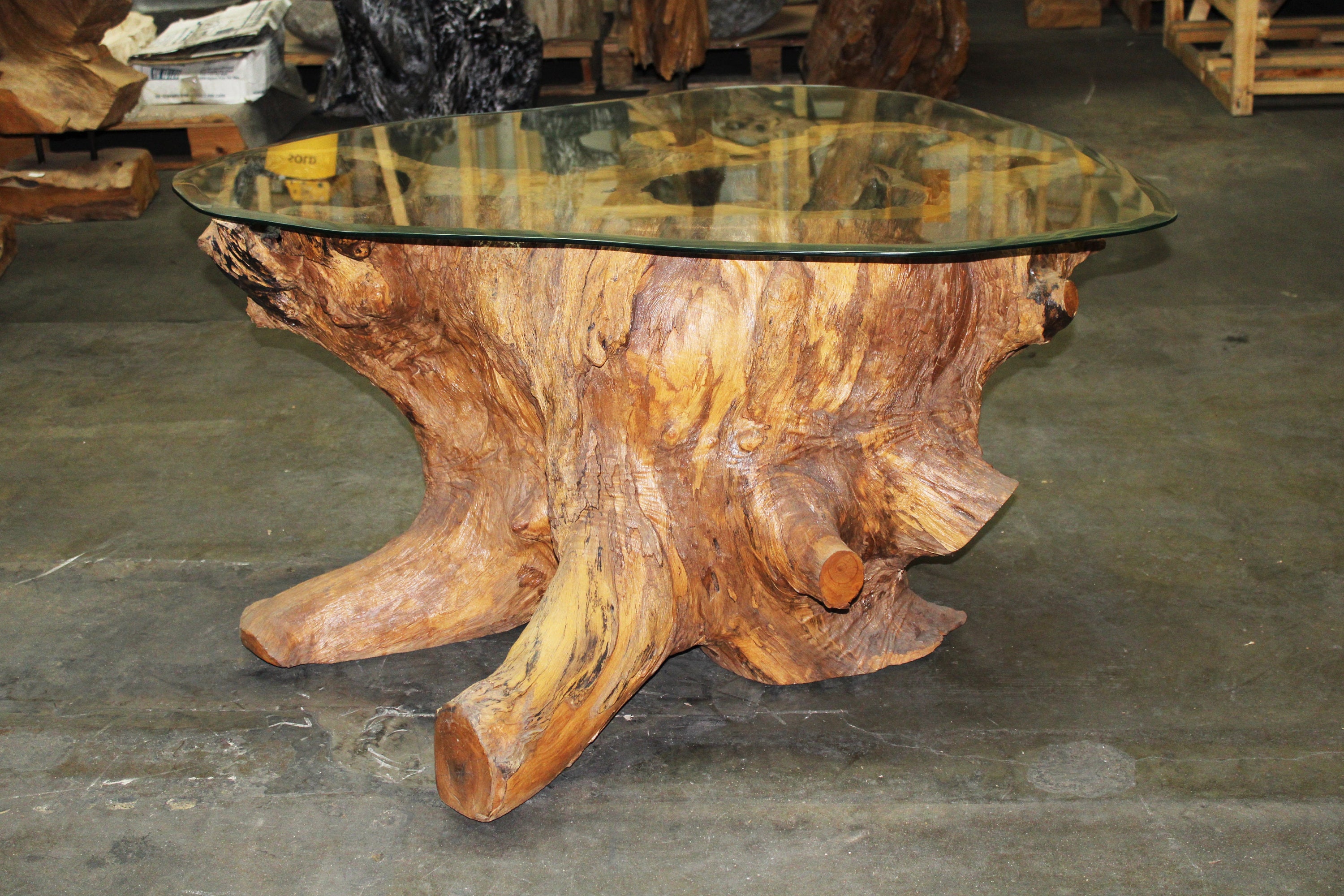 Root Coffee Table (60cmx60cm) - Teak Root Coffee Table