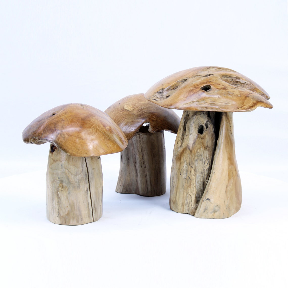 thumbnail image 2 of Java Teak Root Mushroom Table - Teak Root Furniture - Solid Teak Root Side Table - Mushroom Table 2 of 13