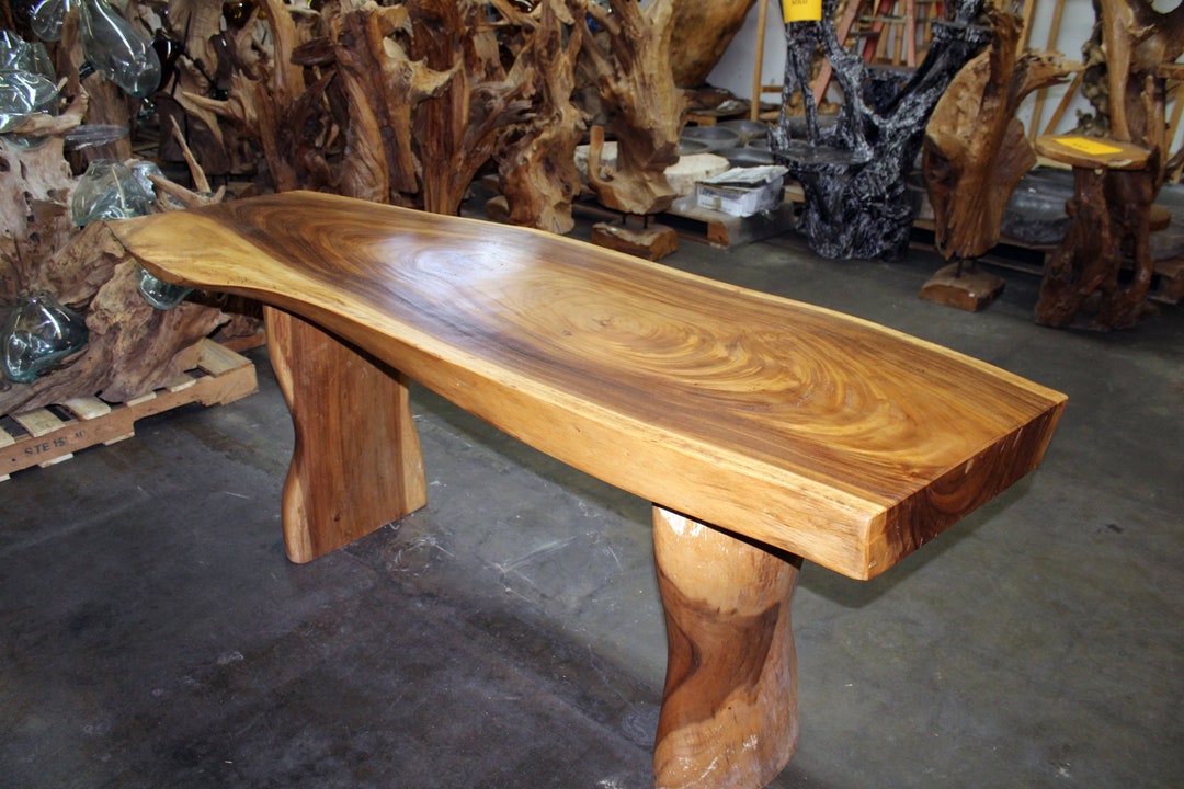 Live Edge Monkey Pod Dining Table TWDT11 Etsy