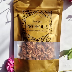 Propolis brute - Récolte fraîche - Résine d&#39;abeille naturelle