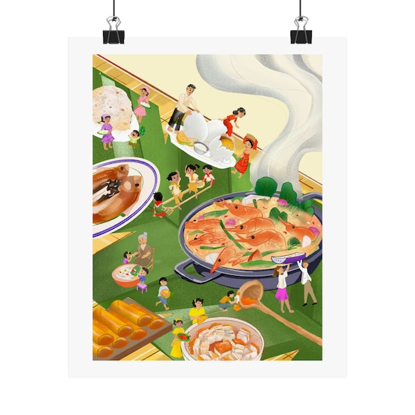 Kain Na Tayo (Let's Eat) DIGITAL DOWNLOAD | FILIPINO Wall Art | Filipino Illustration | Filipino Food