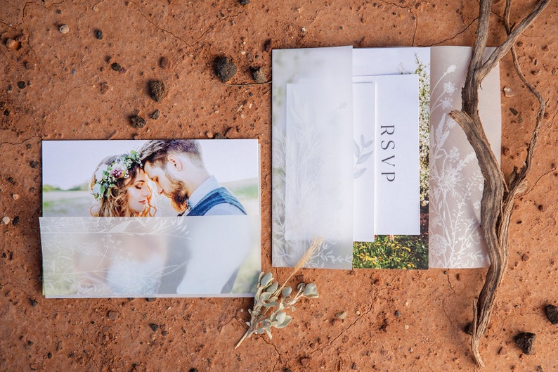 Vellum Jackets for 5 X 7 Wedding Invitations, Vellum Wraps, Vellum DIY