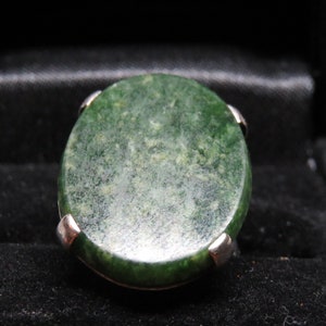 Nephrite Jade & Silver Ring