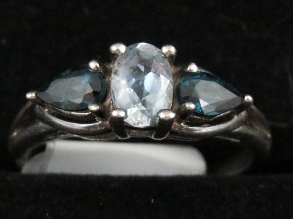 Blue & White Sapphire Ring - image 1