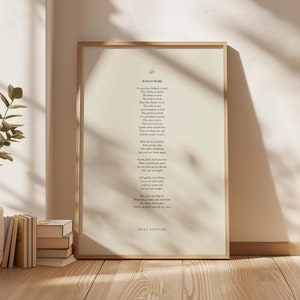 Maya Angelou &quot;Woman Work&quot; | Poetry Prints | Feminism Quotes | Literary Art | Bookish Gifts