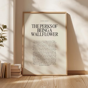 Stephen Chbosky &#39;The Perks Of Being A Wallflower&#39; | Poetry Prints | Book Quotes | Literary Art