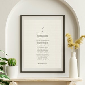 Rudyard Kipling "If", Poem Prints, Book Quotes, Gift For Writers, Minimalistic Poster For Framing, Literary Prints