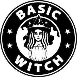 Starbucks Inspired &quot; BASIC WITCH&quot; Digital File | SVG | Adobe Ai