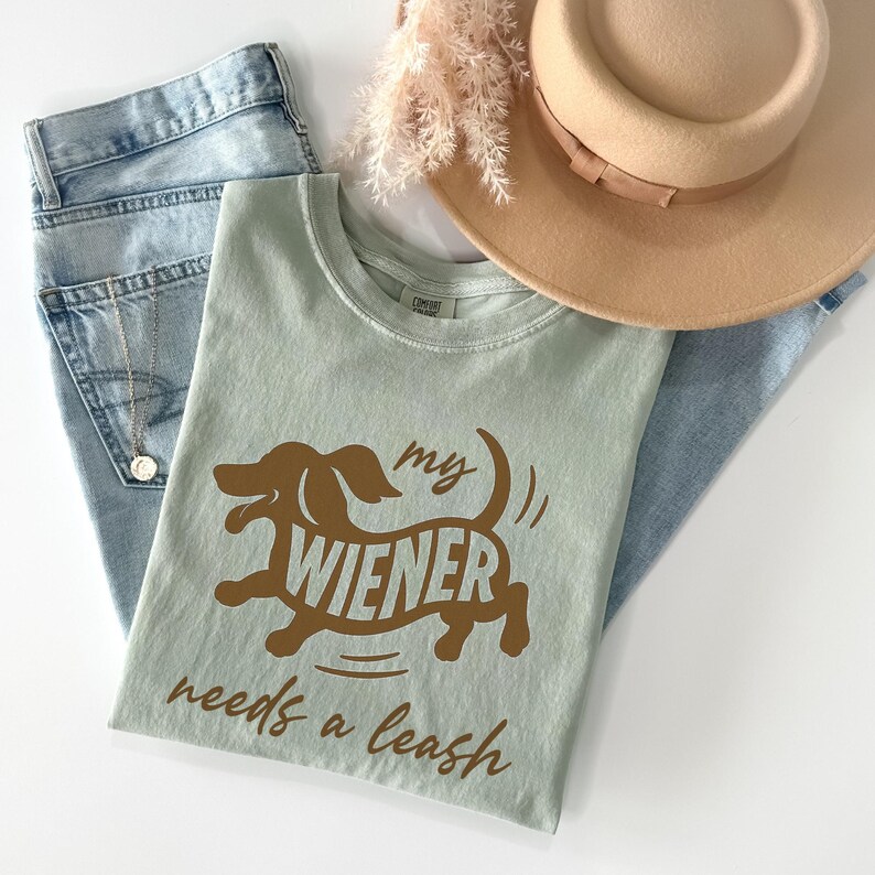 Comfort Color® Funny Dachshund Shirt, Wiener Dog dad gift, Doxie Mom Tshirt, Dachshund owner Gift, Sausage dog tee, cheeky dog lover gift Bay