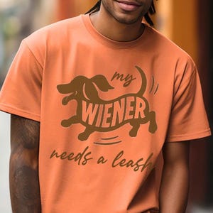 Comfort Color® Funny Dachshund Shirt, Wiener Dog dad gift, Doxie Mom Tshirt, Dachshund owner Gift, Sausage dog tee, cheeky dog lover gift Terracotta
