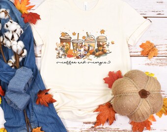 Funny Corgi and Coffee Tshirt, Cute Dog lover coffee weather lover gift, fall weather dog shirt  Dog Owner Gift, Corgi shirt, Iced coffee T