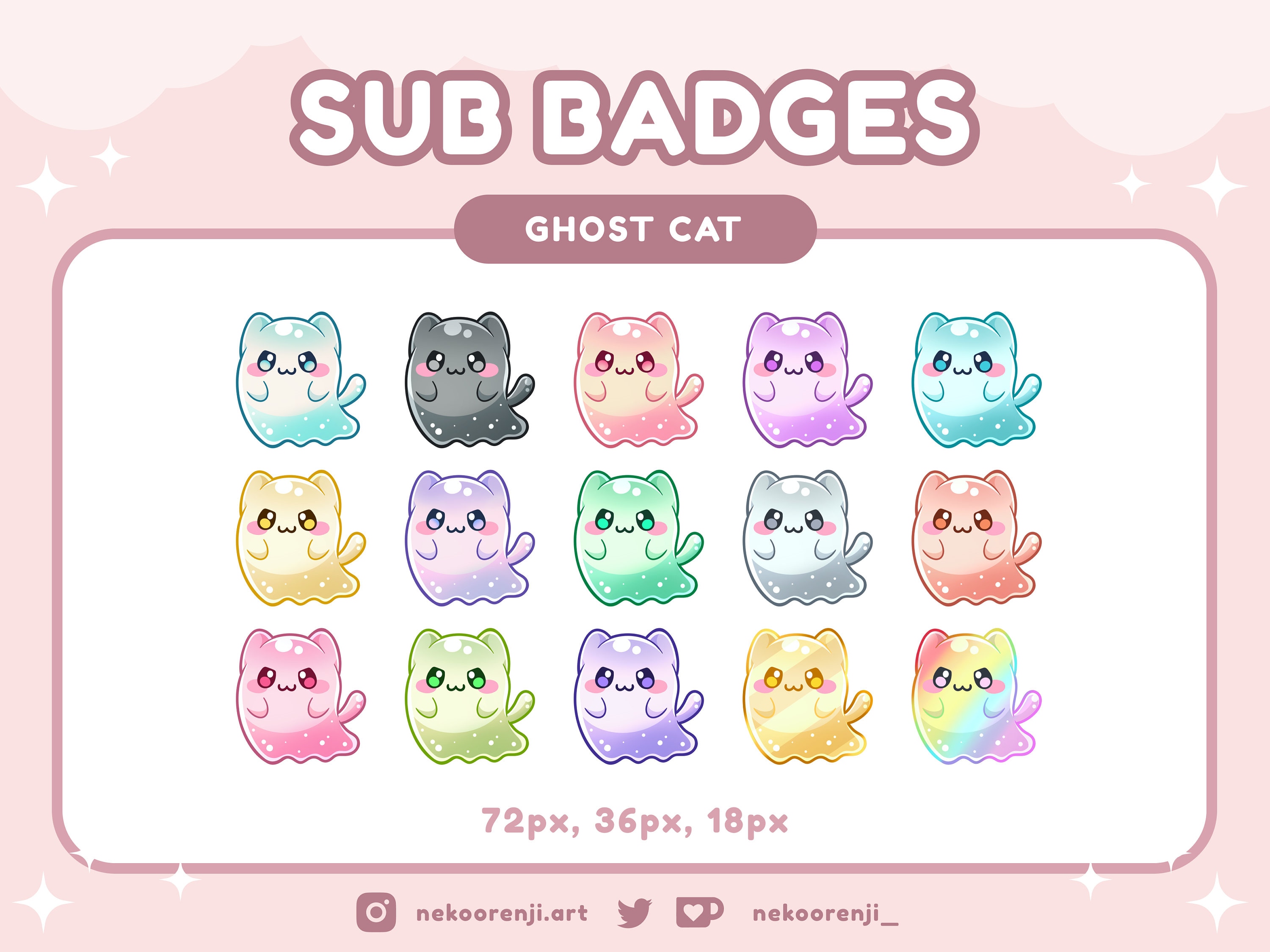 Twitch Sub Badge: Kitty by nicodesign06 on DeviantArt