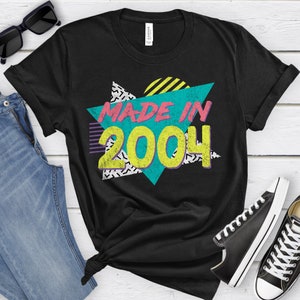 21st Birthday Shirt, Made in 2004, Women&#39;s 21st Birthday Tee, Men&#39;s 21st Birthday Shirts, 21 Year Old Birthday T-Shirt, 21st Birthday Gift