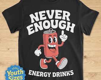 Kids Energy Drinks Shirt, Cute Kids Energy Drink Shirts, Youth Energy Drink Tee, Boys or Girls Energy Drinks T-Shirt