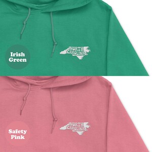 North Carolina Embroidered Hoodie, Adult Unisex Men's or Women's North Carolina Hoodies, NC Gift image 10