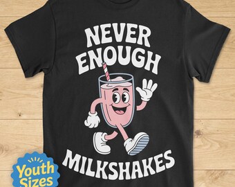 Milkshake-shirt voor kinderen, schattige milkshake-shirts voor kinderen, milkshake-T-shirt voor jongeren, milkshake-T-shirt jongens of meisjes, T-shirt milkshake voor kinderen