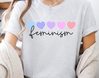 Feminism Shirts For Women, Women's Feminist T-Shirt, I Love Feminism Shirt, I Heart Feminism Tee, Feminism Lover T-Shirts