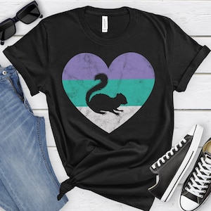 Chipmunk Shirt for Women and Girls, Cute Chipmunk T-Shirt, Retro Vintage Chipmunk Shirts, I Heart Chipmunks, Gift for Chipmunk Lover