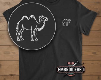 Camel Embroidered Shirt, Animal Gift