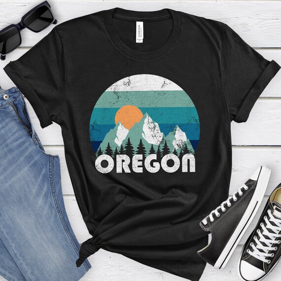 Oregon Retro Vintage Portland Home State Mountains Tall T-Shirt