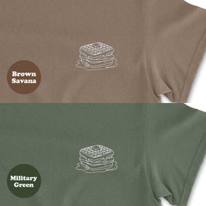 Waffles Embroidered Shirt, Waffles Gift image 9