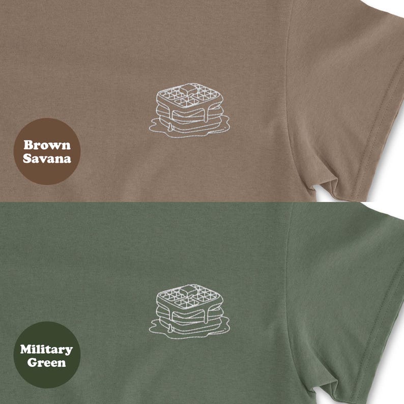 Waffles Embroidered Shirt, Waffles Gift image 9