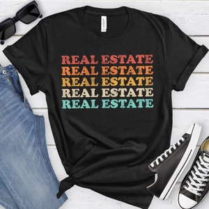 Retro Vintage Real Estate T-shirt For Men, Men&#39;s Real Estate Shirts, Reator Shirt for Men, Real Estate Gift for Men