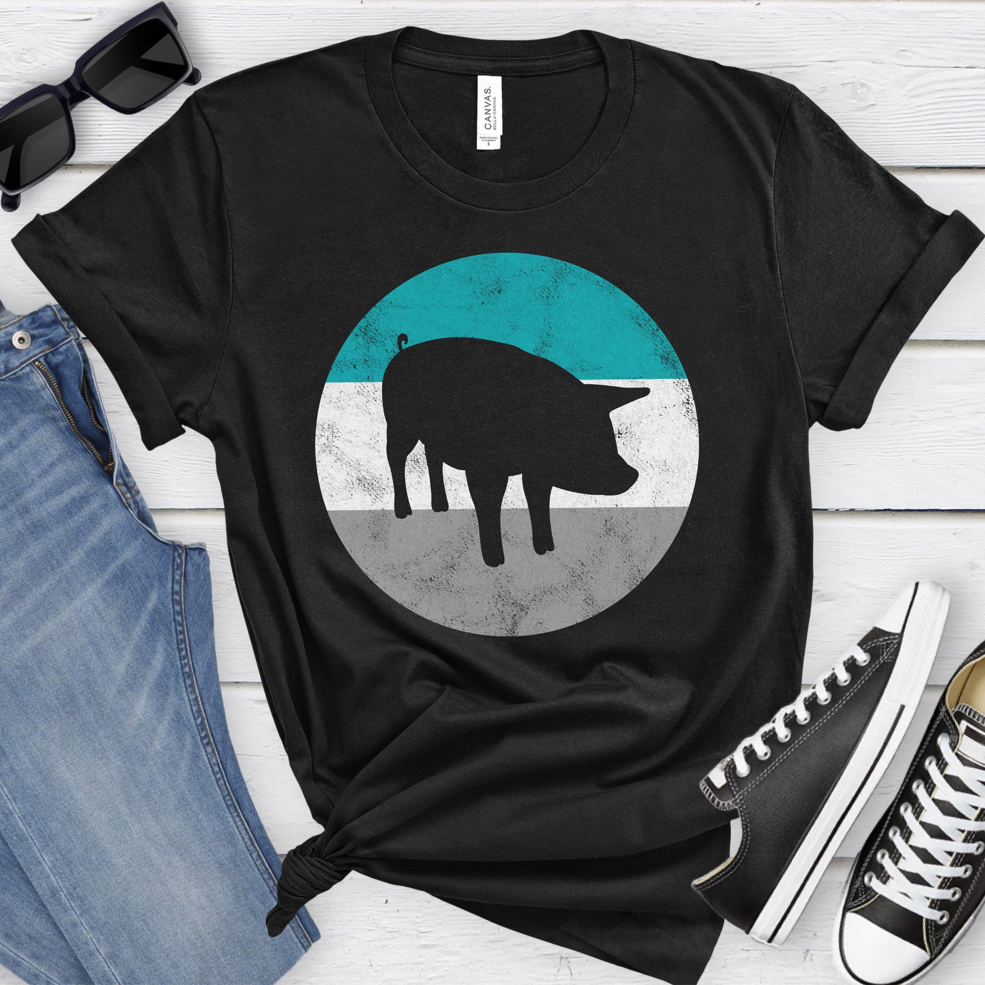 Inktastic I Love Pigs Women's Plus Size V-Neck T-Shirt