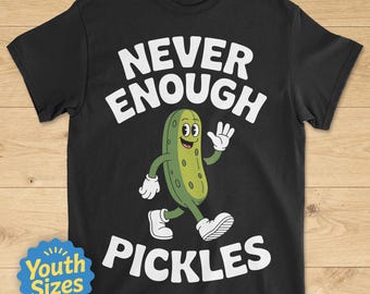 Kids Pickles Shirt, Cute Kids Pickle Shirts, Youth Pickle Tee, Boys or Girls Pickles T-Shirt, Children's Pickle Tshirt