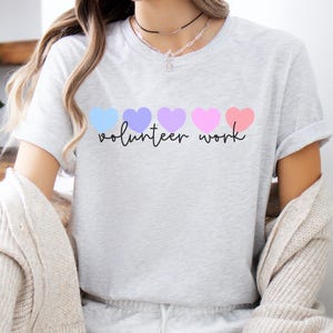 Volunteer Work Shirts für Frauen, Frauen Volunteer Worker T-Shirt, ich liebe Volunteer Work Shirt, I Heart Volunteer Work Tee