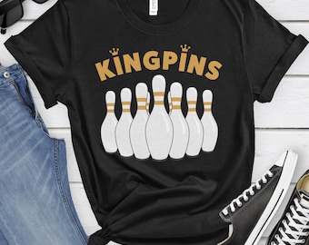 Kingpins Bowling T-shirt, Kingpins Bowling Team Shirts, Kingpins Bowling Shirts