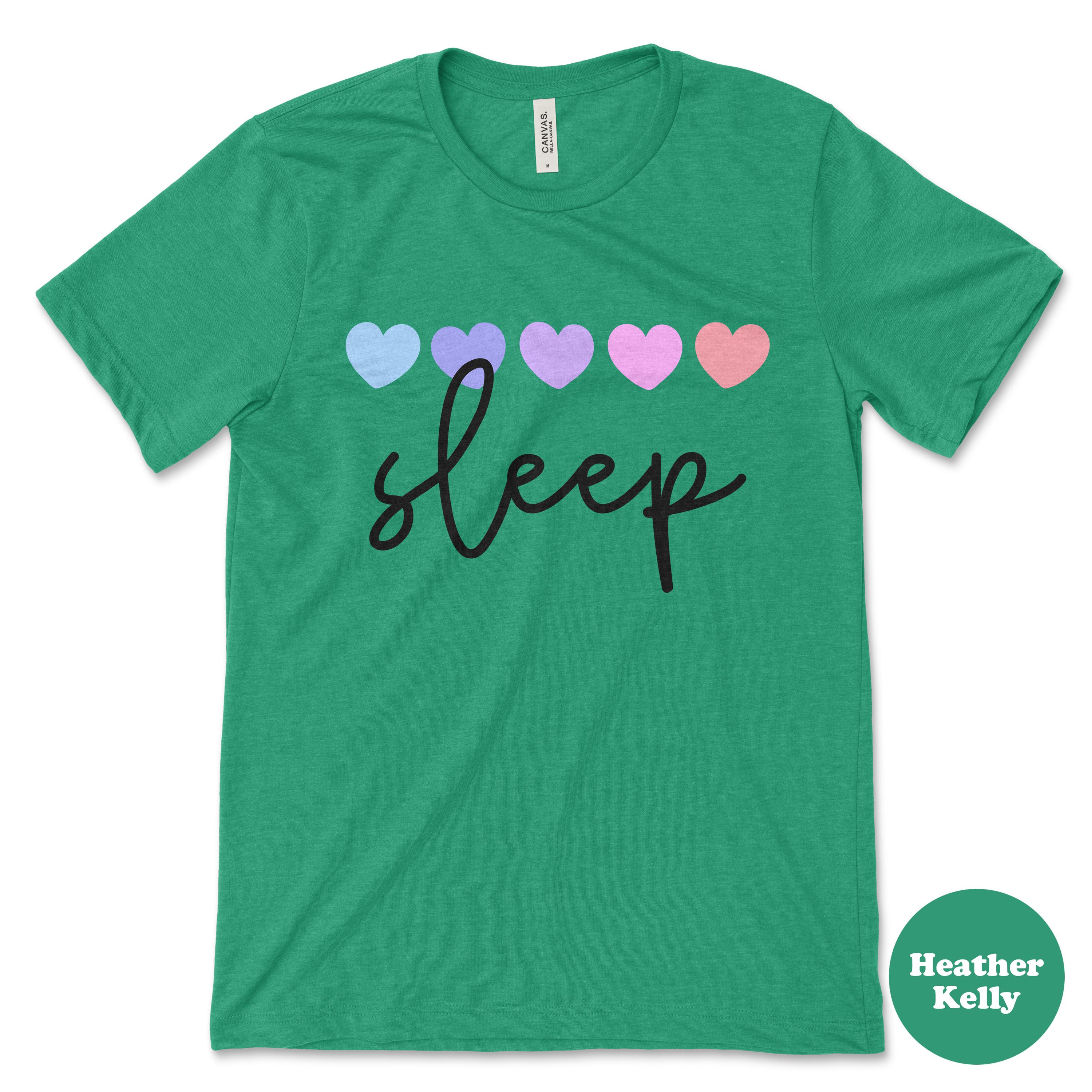 Sleep Shirts for Women, Women's Sleep T-shirt, I Love Sleep Shirt