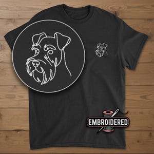 Miniature Schnauzer Embroidered Shirt, Miniature Schnauzer Gift