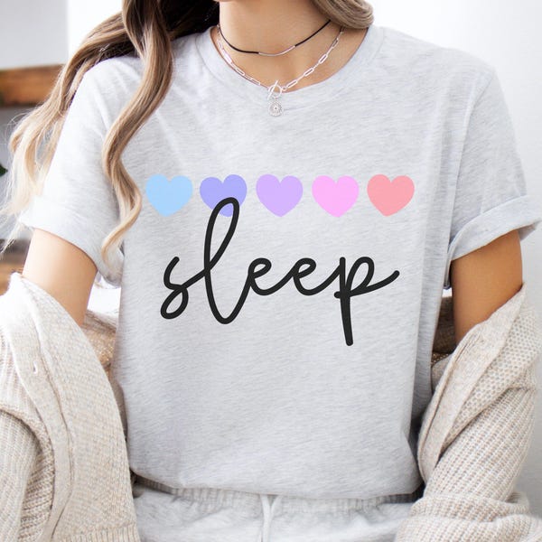 Camisetas para dormir para mujer, Camiseta para dormir para mujer, Camiseta "Me encanta dormir", Camiseta "Amo dormir", Camisetas para amantes del sueño