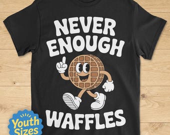 Kids Waffles Shirt, Cute Kids Waffle Shirts, Youth Waffle Tee, Boys or Girls Waffles T-Shirt, Children's Waffle Tshirt