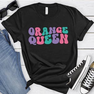 Orange Queen, Funny Orange T-shirt for Women, Women&#39;s Orange Shirt, Orange Lover Shirts, I Love Oranges