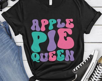 Apple Pie Graphic Tee: Women's Semi-fitted Cotton T-shirt - Etsy