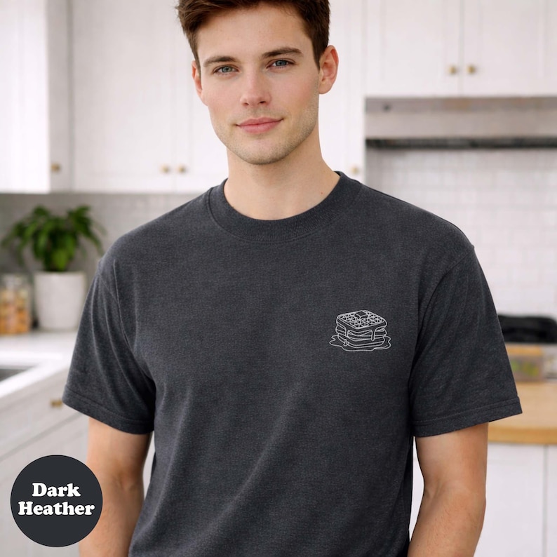 Waffles Embroidered Shirt, Waffles Gift image 3