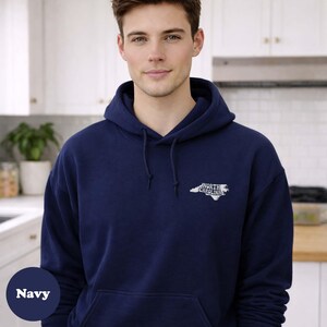 North Carolina Embroidered Hoodie, Adult Unisex Men's or Women's North Carolina Hoodies, NC Gift image 3