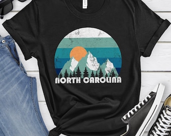 North Carolina T-shirt, Retro North Carolina Shirt, Vintage North Carolina Tee, North Carolina Shirts, North Carolina Shirt for Men or Women