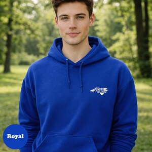 North Carolina Embroidered Hoodie, Adult Unisex Men's or Women's North Carolina Hoodies, NC Gift image 7
