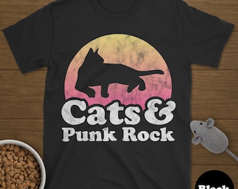 Cat T-Shirt, Vintage Cat T-Shirts, Cat T-Shirt for Men or Women, Retro Cat, Cats and Punk Rock
