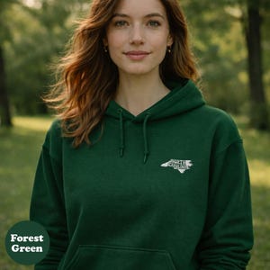 North Carolina Embroidered Hoodie, Adult Unisex Men's or Women's North Carolina Hoodies, NC Gift image 6