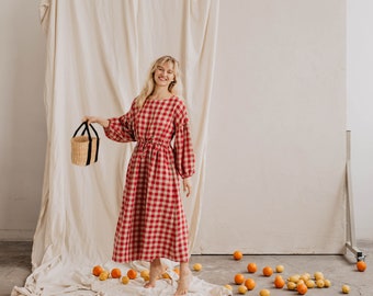 ワンピース 60s 70s gingham check western dress 60s 70s gingham check western dress