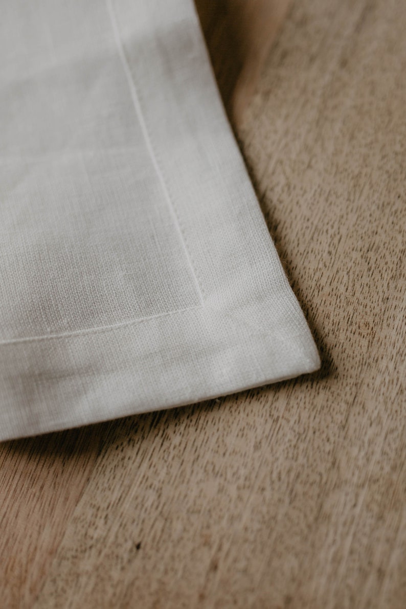 Linen napkins set. Pre-washed and softened linen napkins. Natural linen napkins image 4