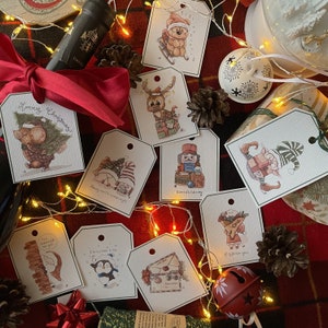 Lot de 10 étiquettes artisanales : Sublimez chaque présent pour les fêtes de fin d'année !