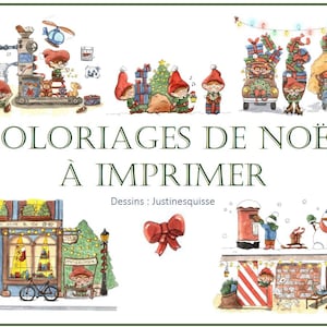 5 coloriages de Noël à imprimer