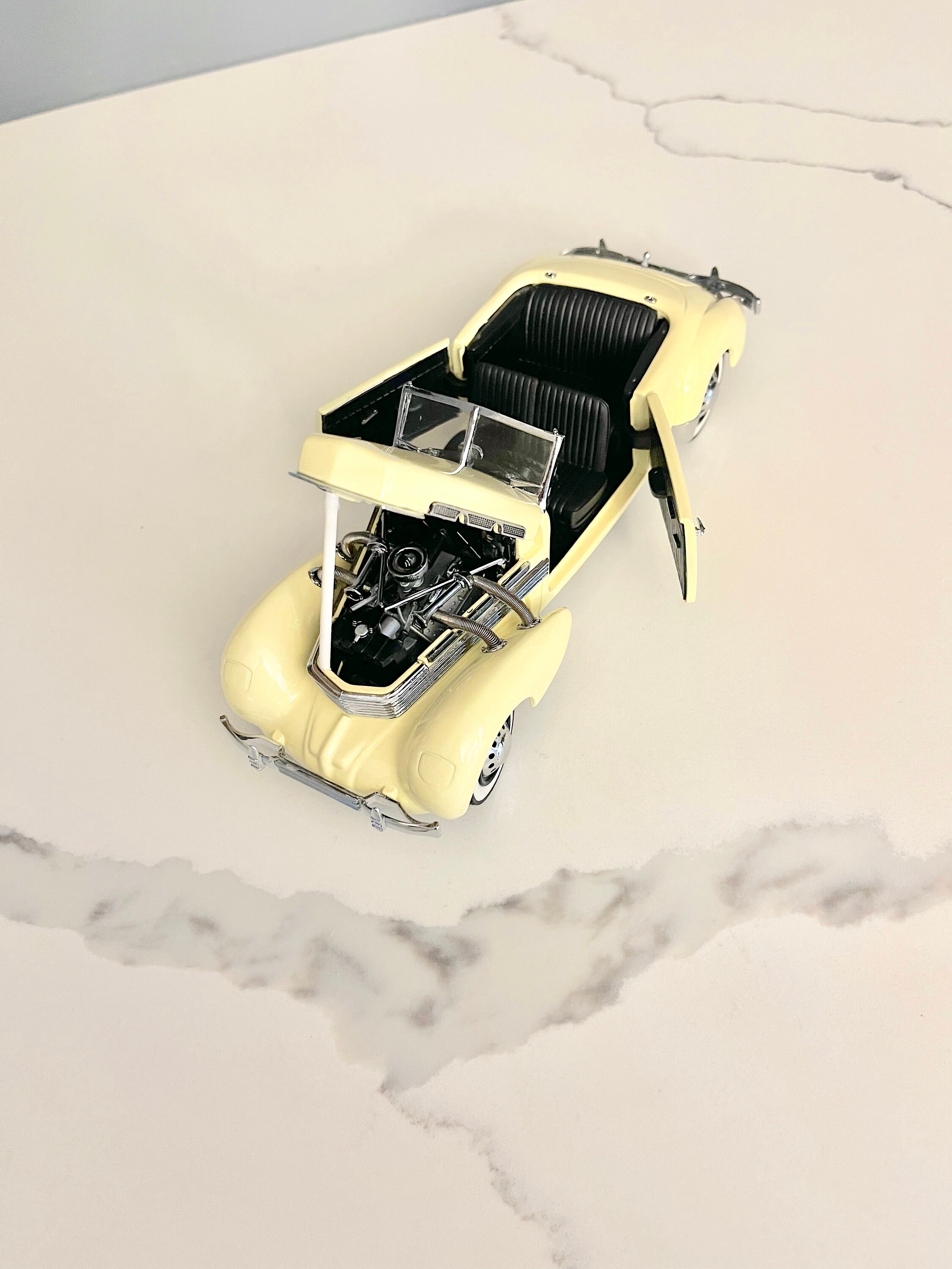 Franklin Phaeton Mint, Vintage 1937 Cord 812 Yellow Phaeton Coupe