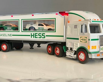 Vintage 1997 Hess 18-wheeler Truck With Racers, Working Lights - Etsy